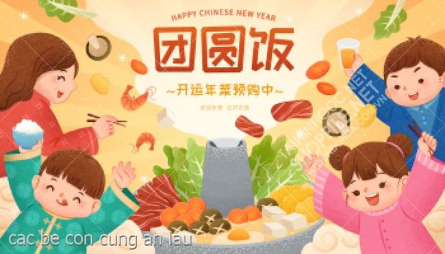 cac be con cung an lau